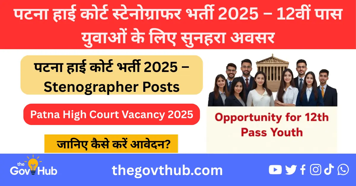 Patna High Court Stenographer Recruitment
